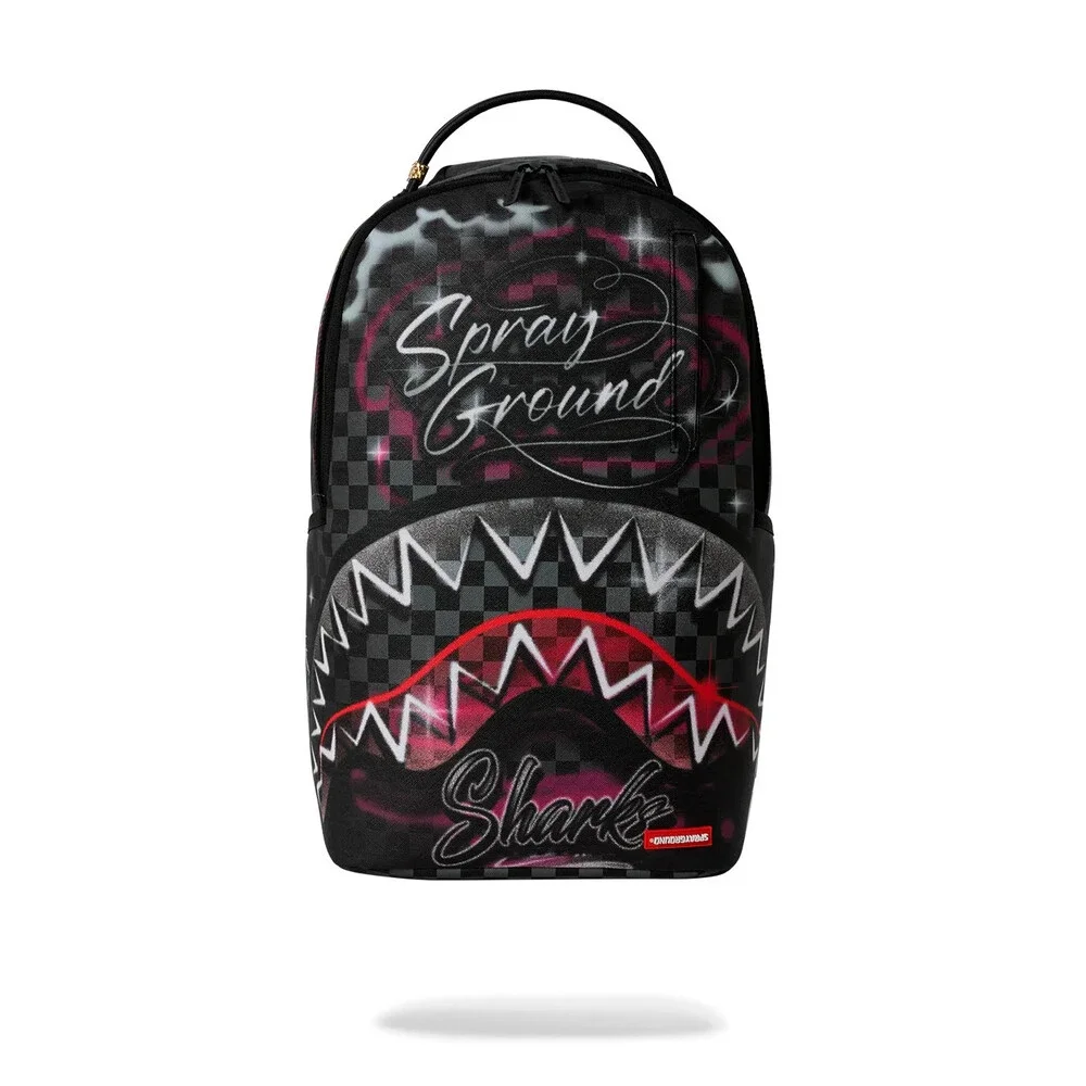 Spray Session Backpack Multi Airbrused Shark Graphic Adjustable Strap SPR326